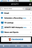 mobile isite comcast.net homepage